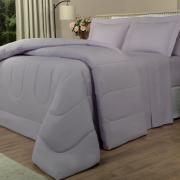 Enxoval Queen com Edredom 5 pe�as Percal 200 fios - Vita Lil�s - Dui Design