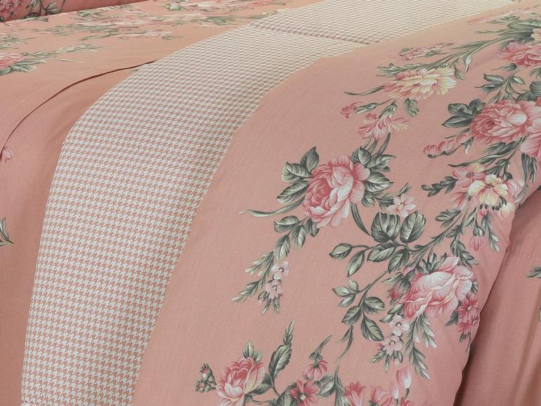 Jogo de Cama Queen Percal 180 fios - Marlene Rosa Velho - Dui Design