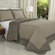 Kit: 1 Cobre-leito Solteiro Bouti de Microfibra Ultrasonic + 1 Porta-travesseiro - Talin Taupe - Dui Design