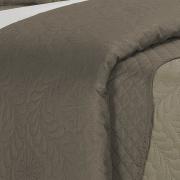 Kit: 1 Cobre-leito Solteiro Bouti de Microfibra Ultrasonic + 1 Porta-travesseiro - Talin Taupe - Dui Design