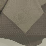 Kit: 1 Cobre-leito Solteiro Bouti de Microfibra Ultrasonic + 1 Porta-travesseiro - Talin Taupe - Dui Design